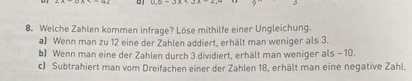 Wie lautet die Antwort für c)?Mathe? Gleichungen?