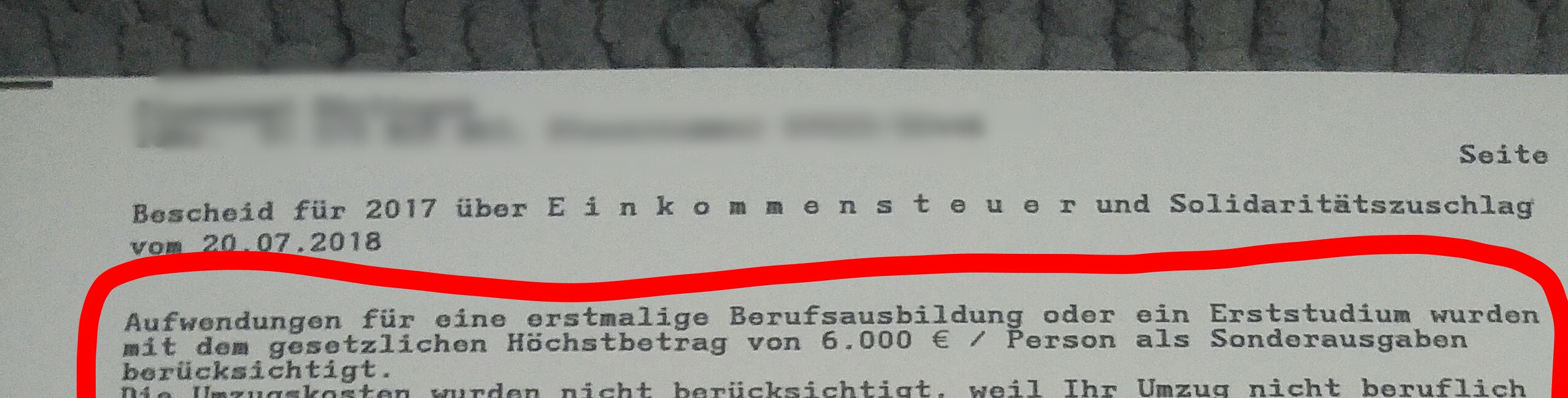 Wie lese ich den steuerbescheid bei der Steuererklärung für Student - erstausbildung ...