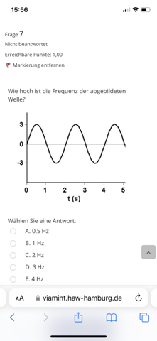 Wie lese ich die Frequenz einer Welle ab? Kann mir jemand weiterhelfen? Physik? Schall?