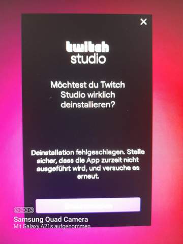 Wie lösche ich Twitch studio?