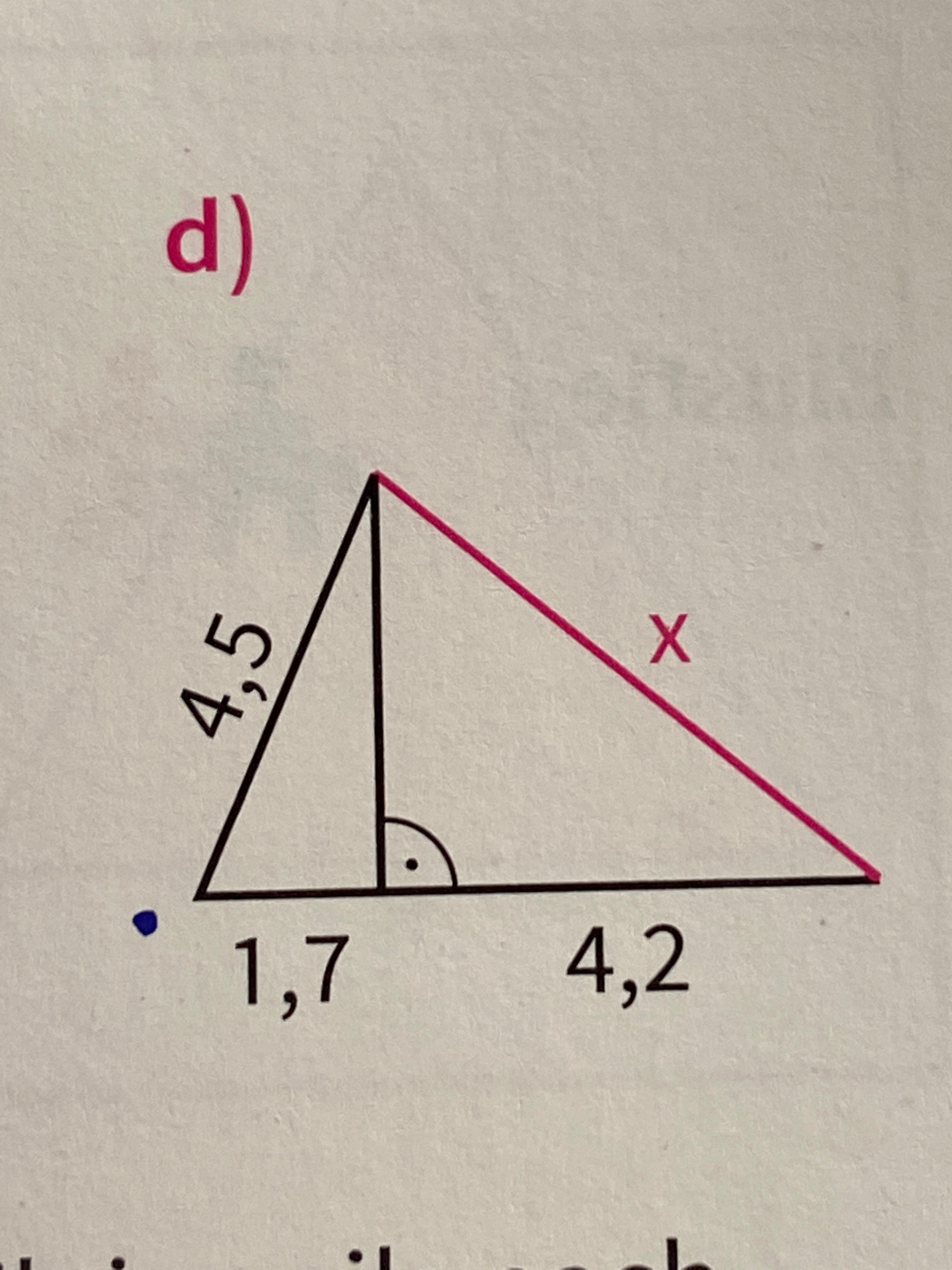 Wie löst man diese Aufgabe (Satz des Pythagoras)? (Mathe)