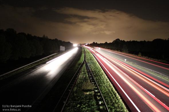 Langzeitbelichtung - Autobahn - (Kamera, Sony, Fotografie)