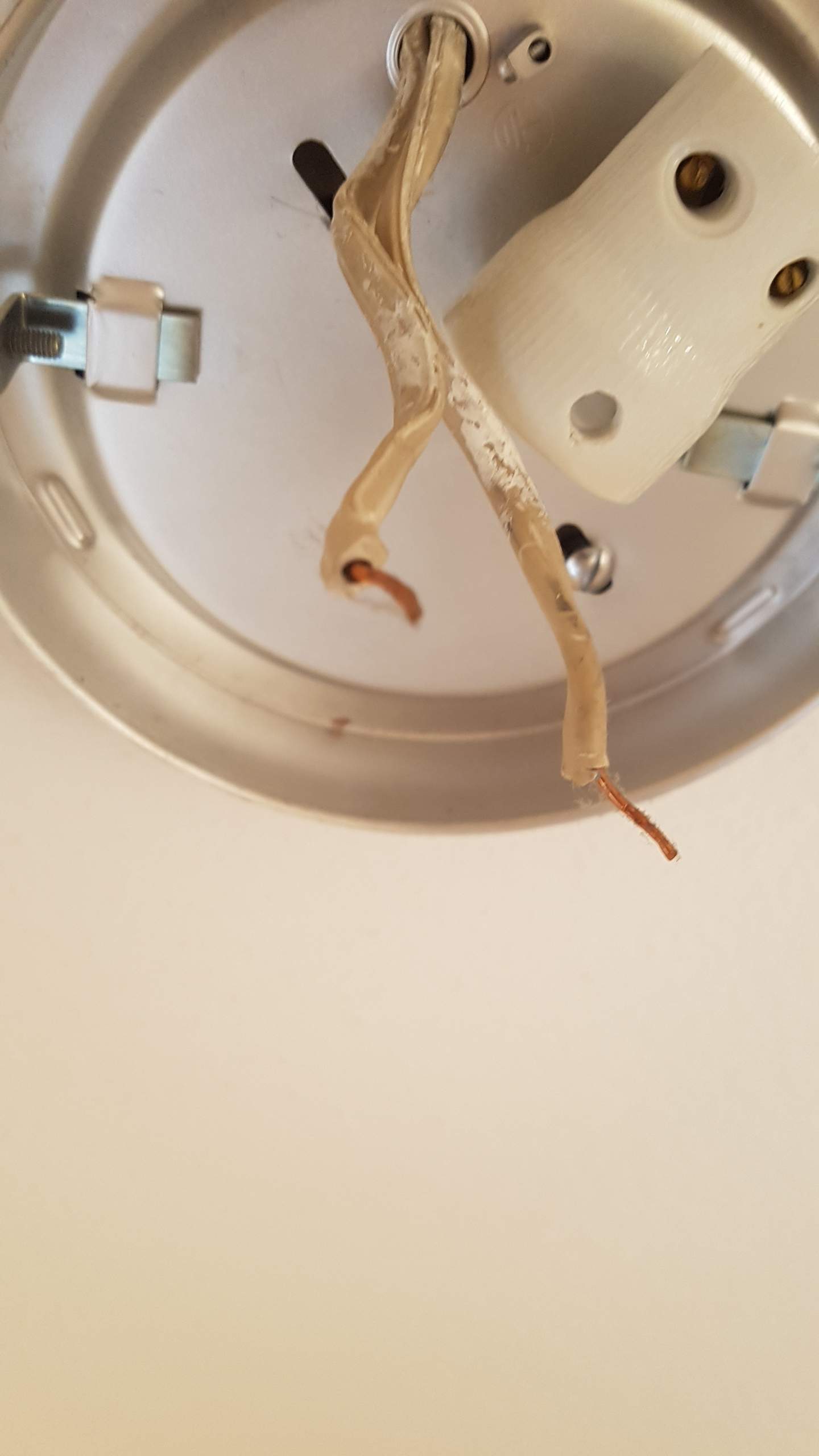 Wie müssen die beiden Kabel bei einer Deckenlampe in die entsprechenden