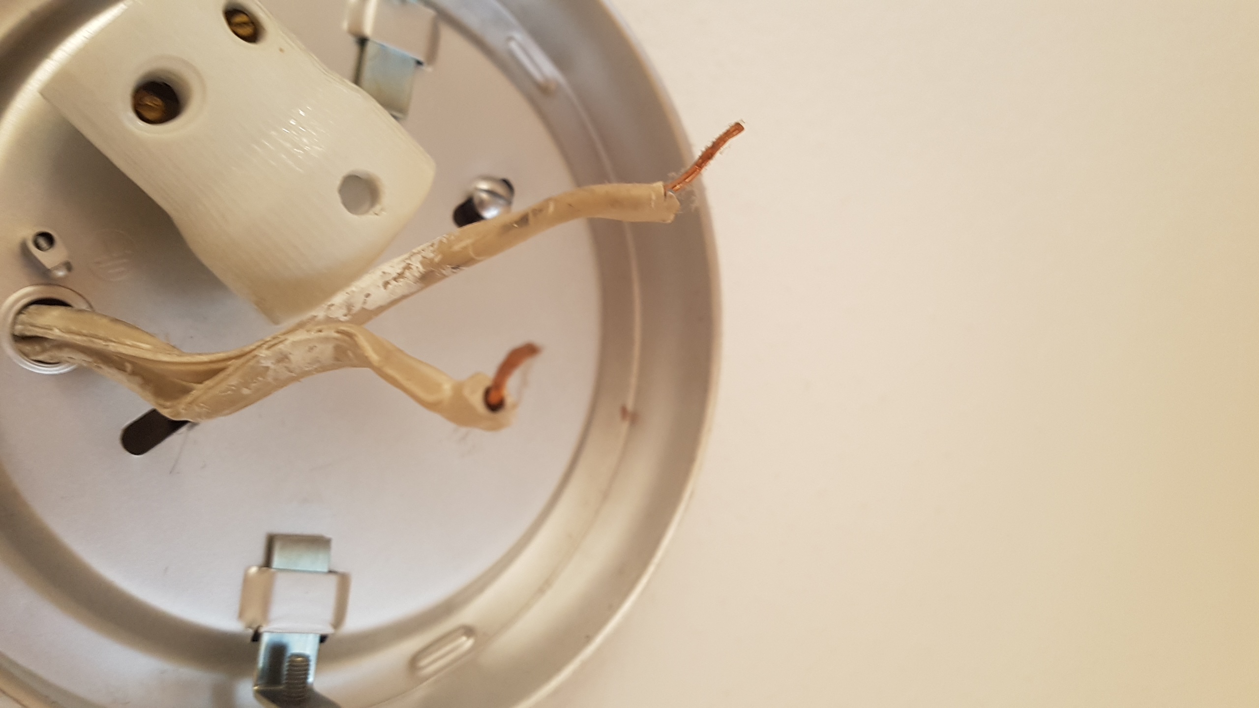 Wie müssen die beiden Kabel bei einer Deckenlampe in die entsprechenden ...