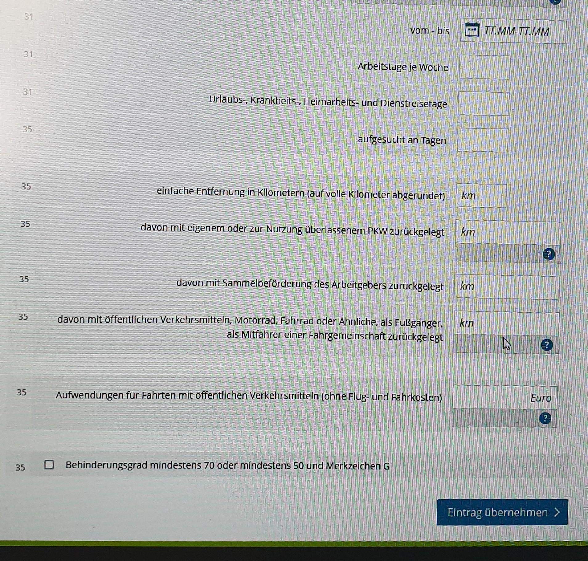 Wie muss ich das Jobticket in der Steuererklärung (ElsterProgramm