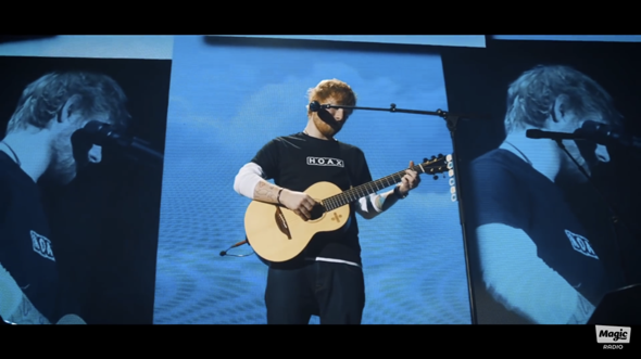 Wie nennt man die Gitarrenart mit der  Ed Sheeran live spielt?