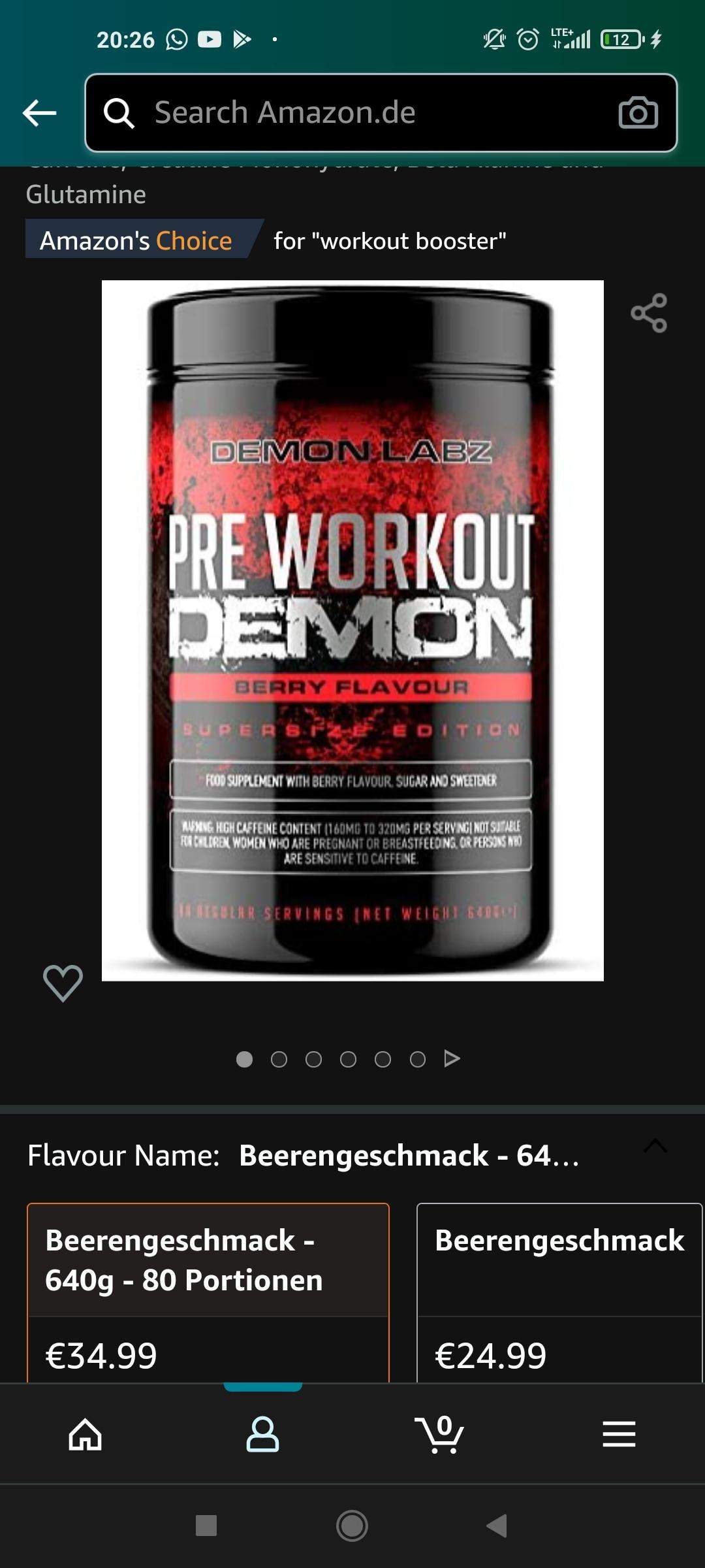 Wie viele Minuten vorher sollte ich Pre-Workout einnehmen?