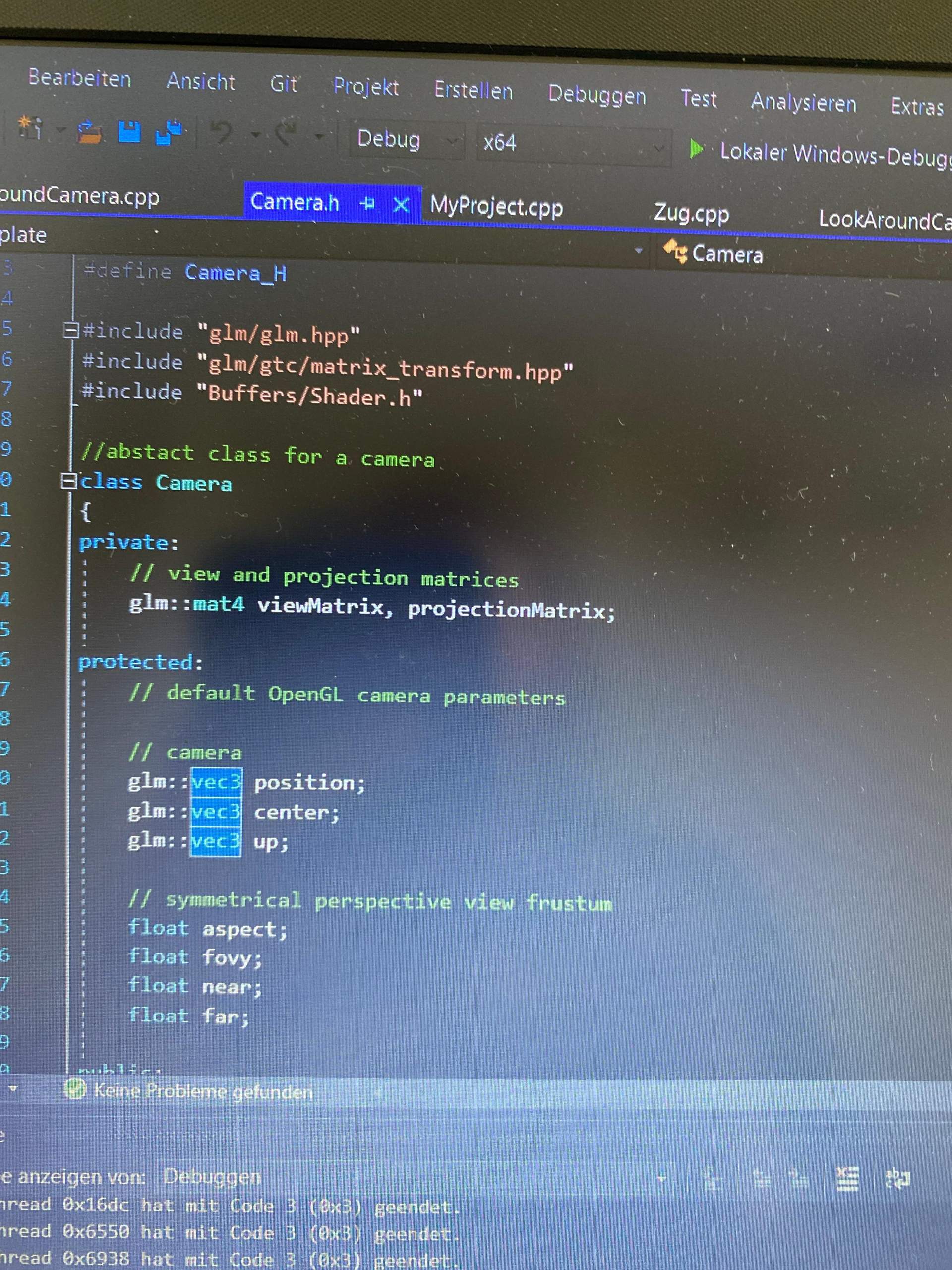 Wie programmiere ich eine bewegliche Kamera in OpenGL/C++?