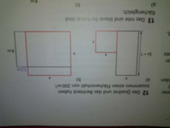Zusammen Flächeninhalt von ein Quadrat und ein Rechteck - (Mathematik, quadratische Gleichung)