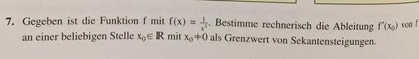 Aufgabe - (Mathematik, Nachhilfe, Ableitung)
