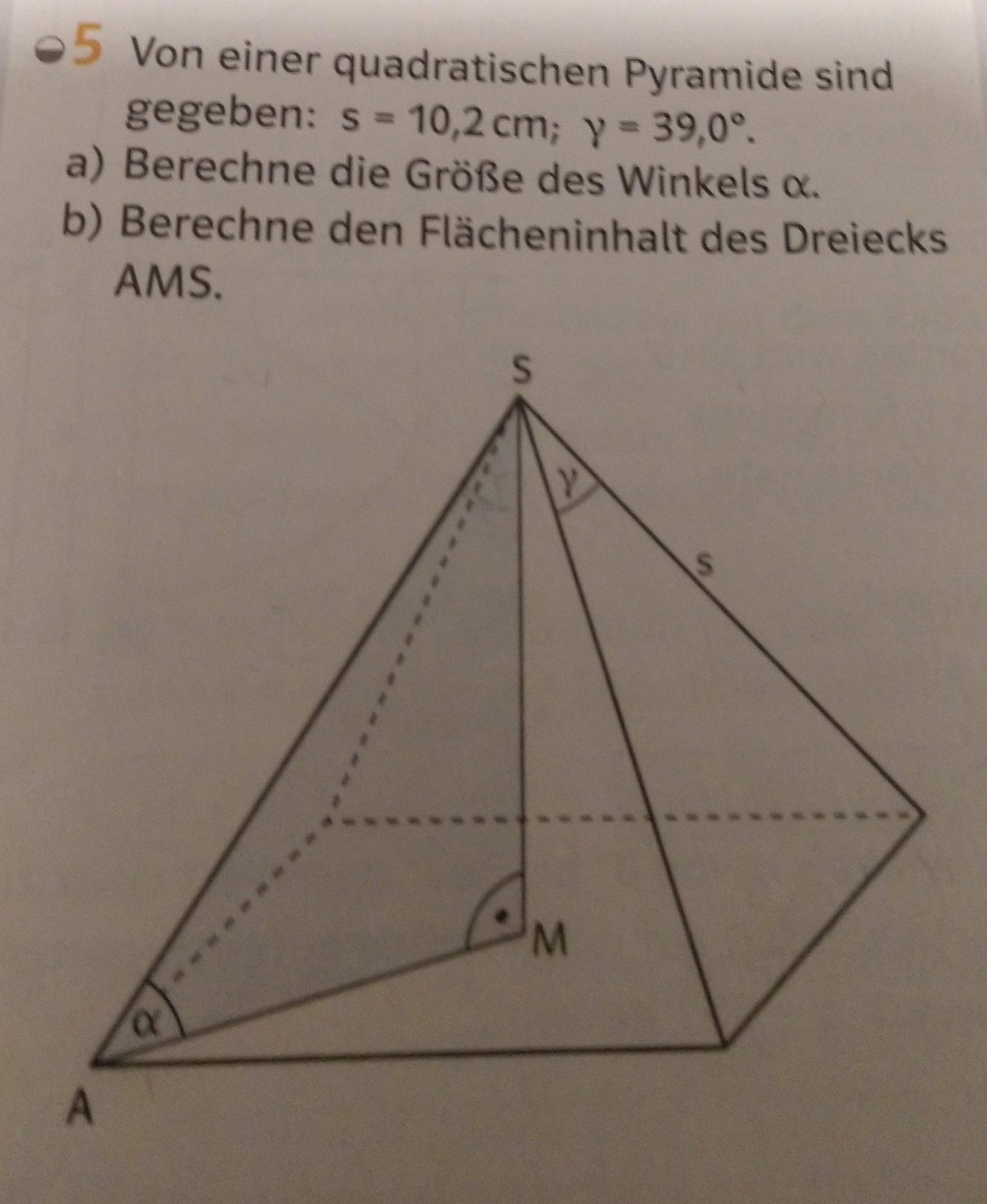 Wie Berechnet Man Die Höhe Einer Quadratischen Pyramide Wie rechnet man bei einer quadratischen Pyramide die Grundseite aus