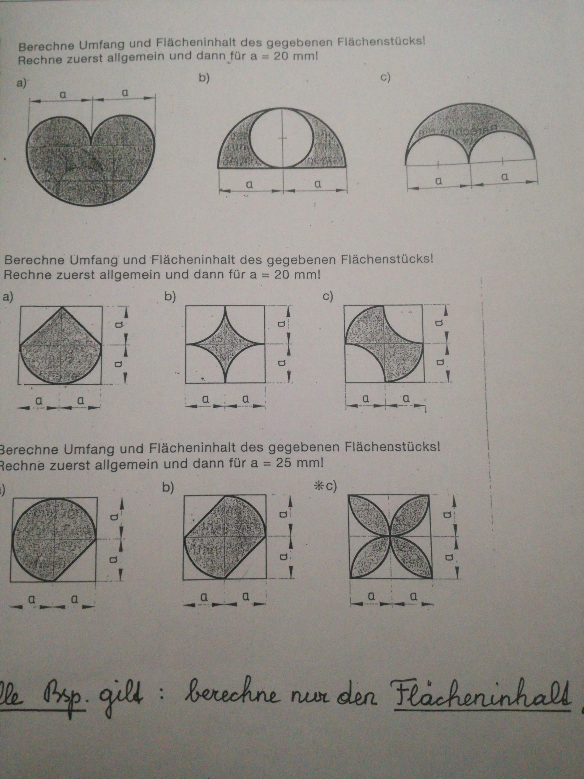 Wie Berechnet Man Den Flächeninhalt Eines Vierecks Wie rechnet man den Flächeninhalt? (Mathematik, Kreisteile)