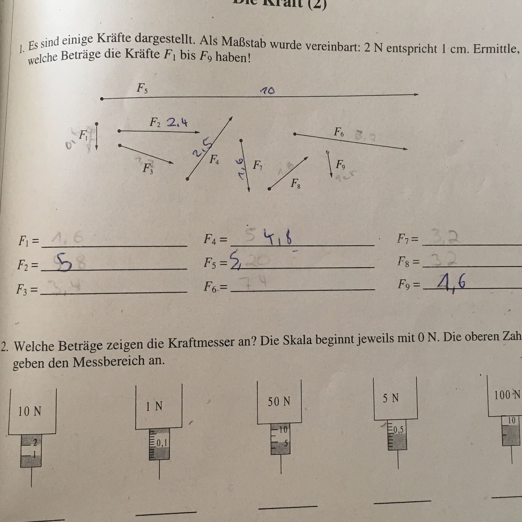 Wie rechnet man die Kraft aus? (Schule, Physik, Lernen)