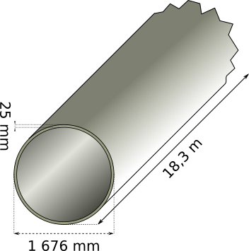 Wie rechnet man wie schwer das Rohr ist? (Mathematik, Hausaufgaben)