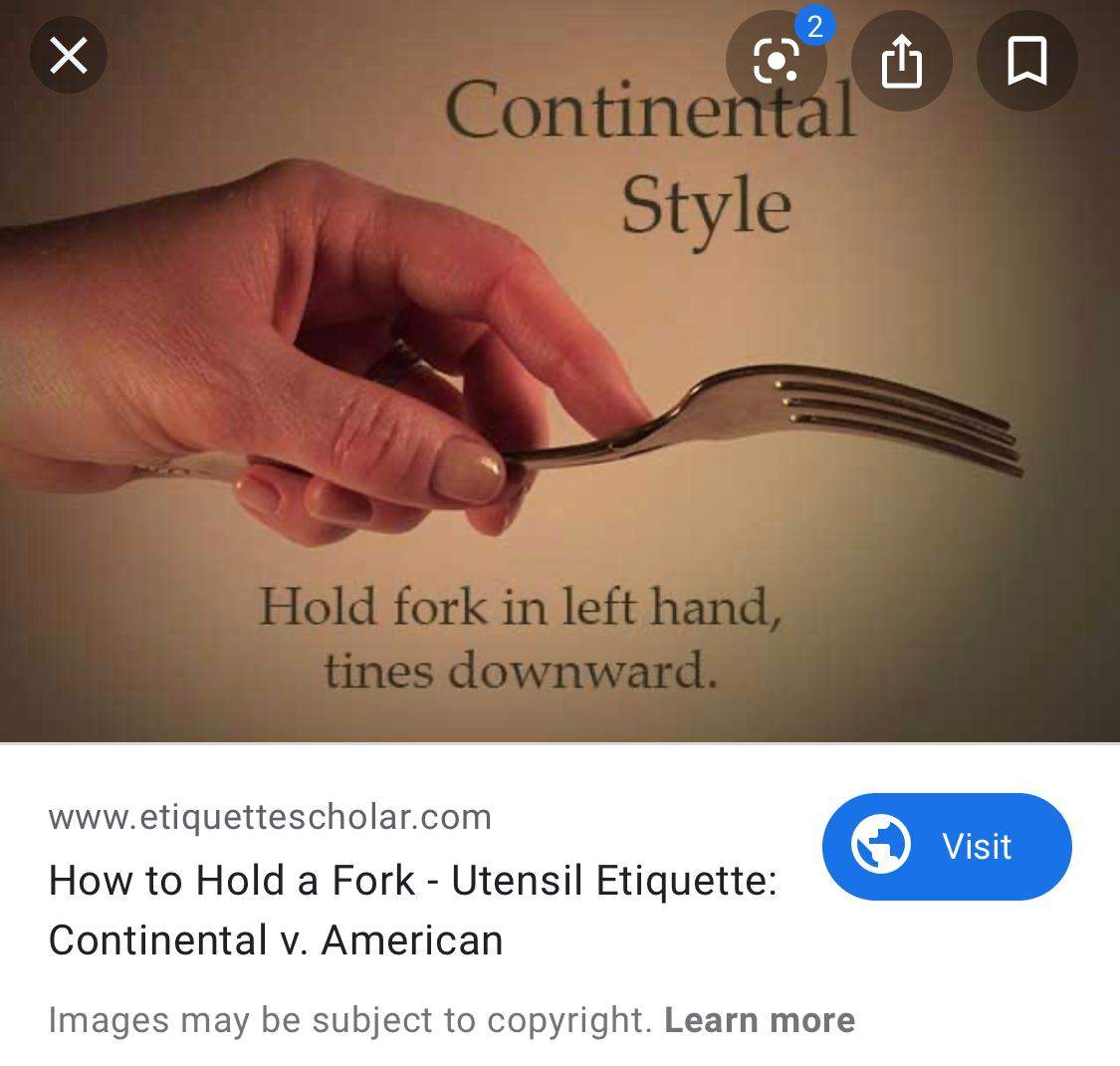 Wie rum hebt ihr die Gabel und was ist richtig meine nicht die Hand in welcher ihr sie haltet