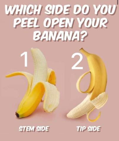 Wie schält ihr Bananen?