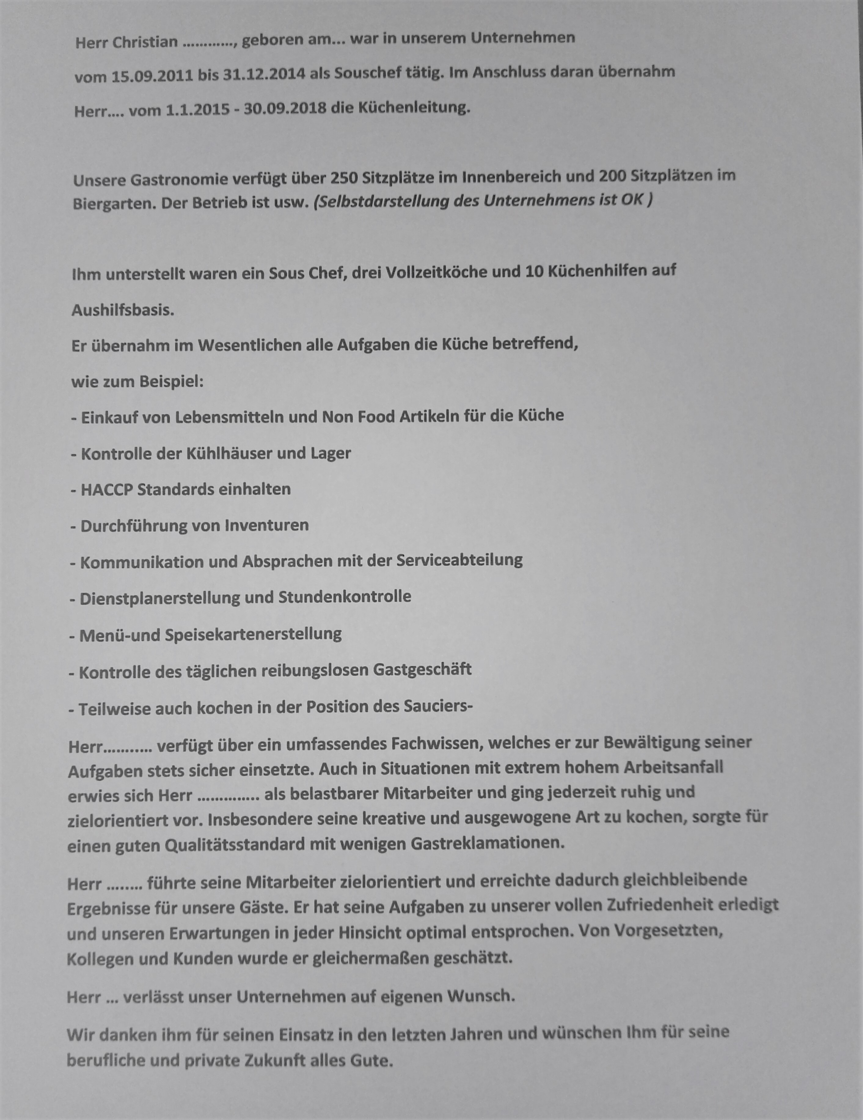 Wie Schatz Ihr Das Arbeitszeugnis Nach 7 Jahre Abteilungsleiter