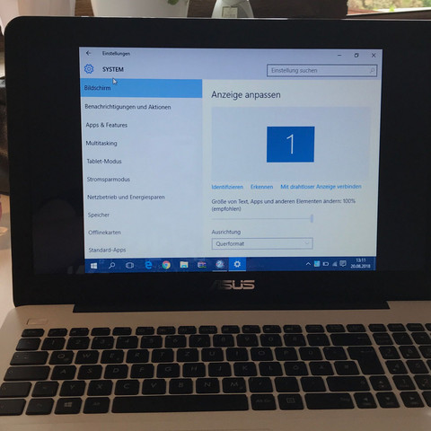Wie Schaffe Ich Dass Das Bild Meines Laptops Asus Den
