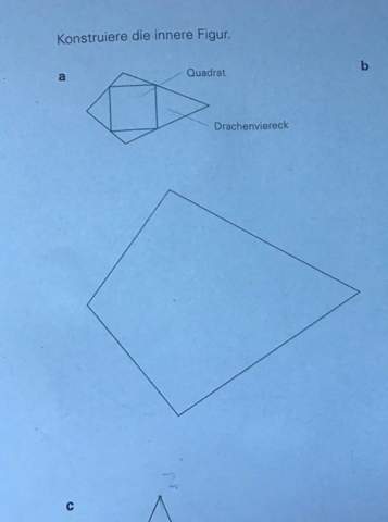 Wie schaffe ich es dieses Quadrat in dieses Drachenviereck rein zu konstruieren?