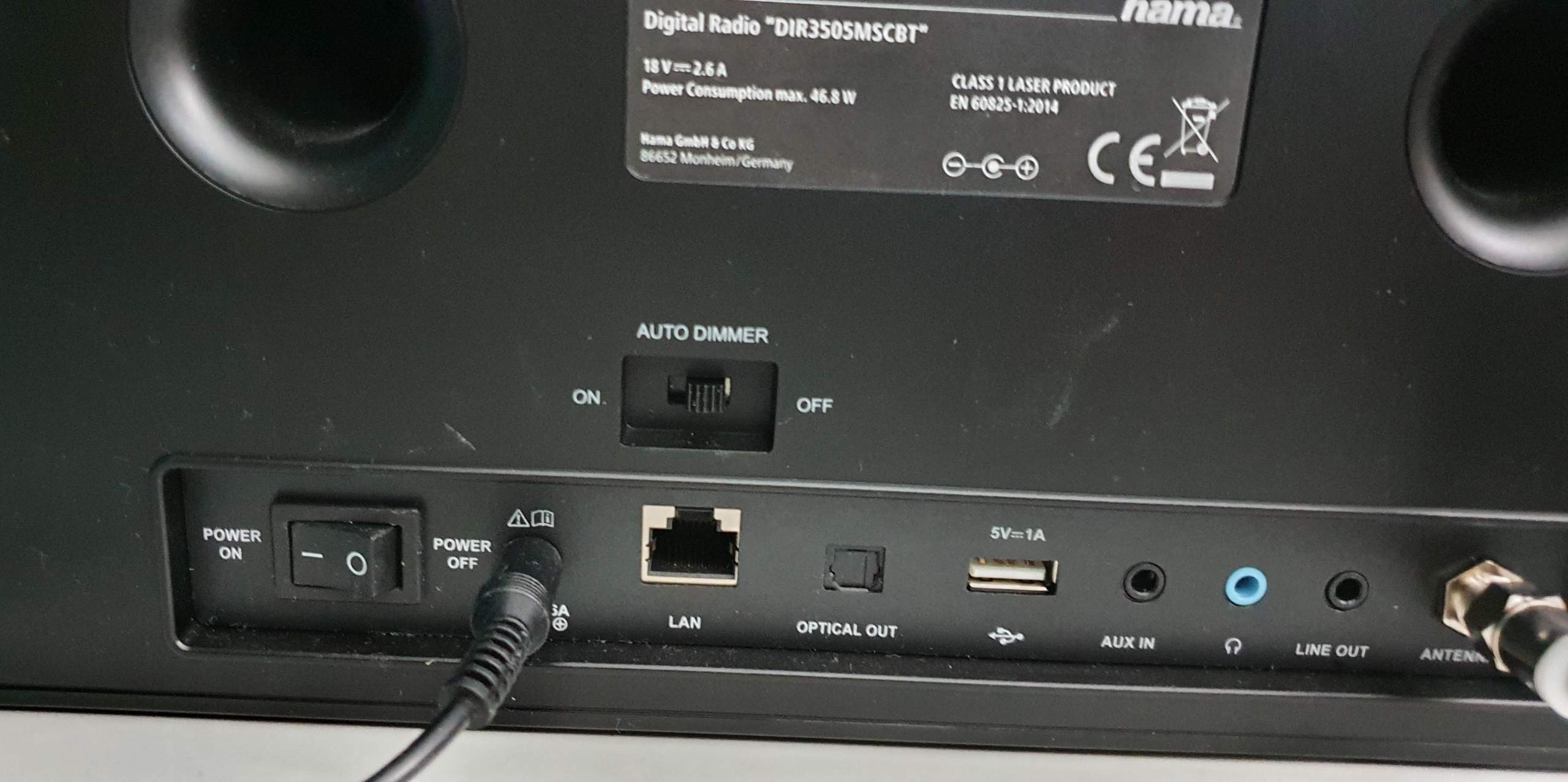 Wie schließe ich einen Hama Active Subwoofer an ein Digitalradio von ...