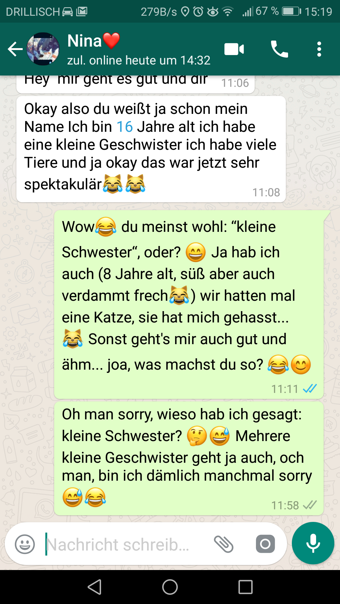 mädchen sagt, sie liebt mich, aber nicht aus