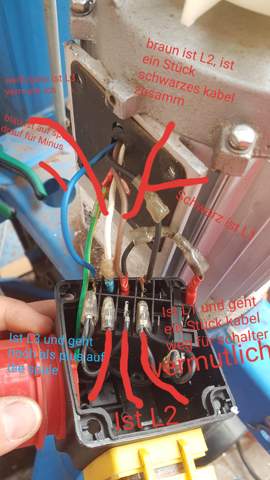 Wie Schütz schalter anschließen für starkstrom 3 phase und 1 blau KEDU