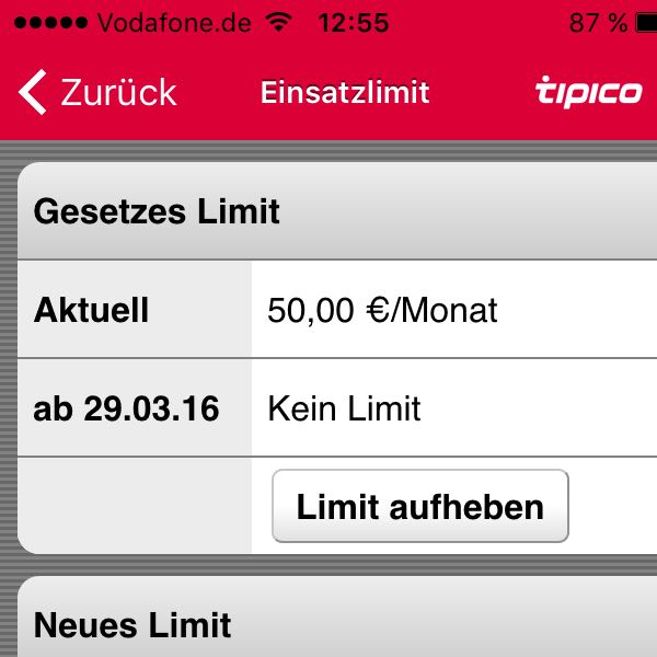Wie setze ich mein Einsatzlimit bei Tippico zurück ohne ...