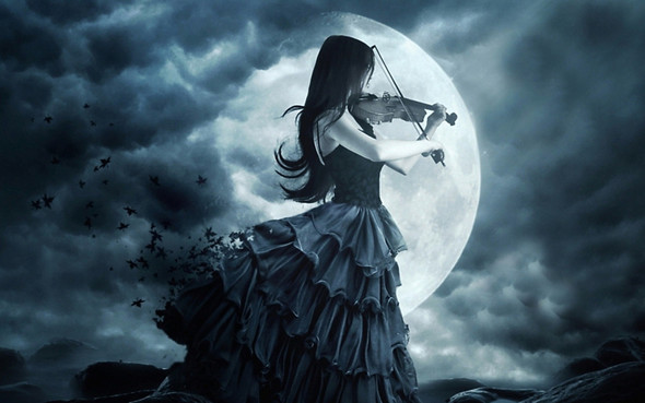 Das Mädchen mit der Violine (bei Mondschein) - (Charakter, Lebenslauf, Girl)