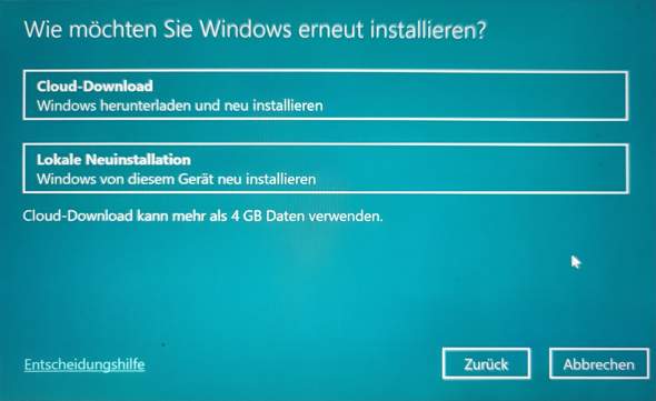 Wie soll ich Windows erneut installieren?