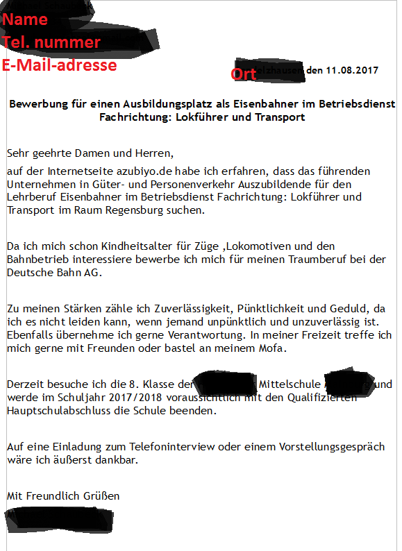 Wie Sollte Ich Mich Bei Der Deutschen Bahn Bewerben Freizeit Ausbildung Finanzen Anschreiben Deutsche Bahn