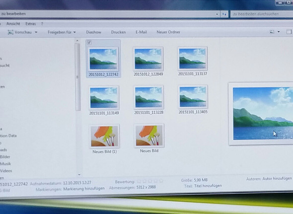 win explorer - (Windows7, vorschaubiler)