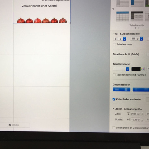 Die Weihnachtskugeln sind nicht ganz drauf ...wie bekomme ich sie ein Stück höhe - (Computer, Apple, Bilder)