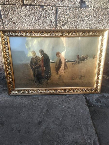 Jesus Mit Seinen Jungern Bild Im Goldfarbenem Rahmen Nach J R