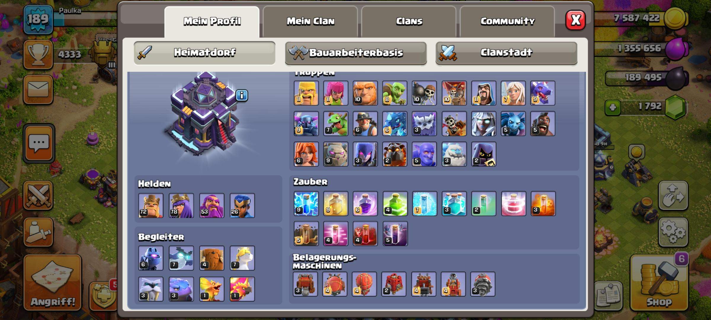Wie viel ist mein coc Account wert? (Clash of Clans, Supercell)