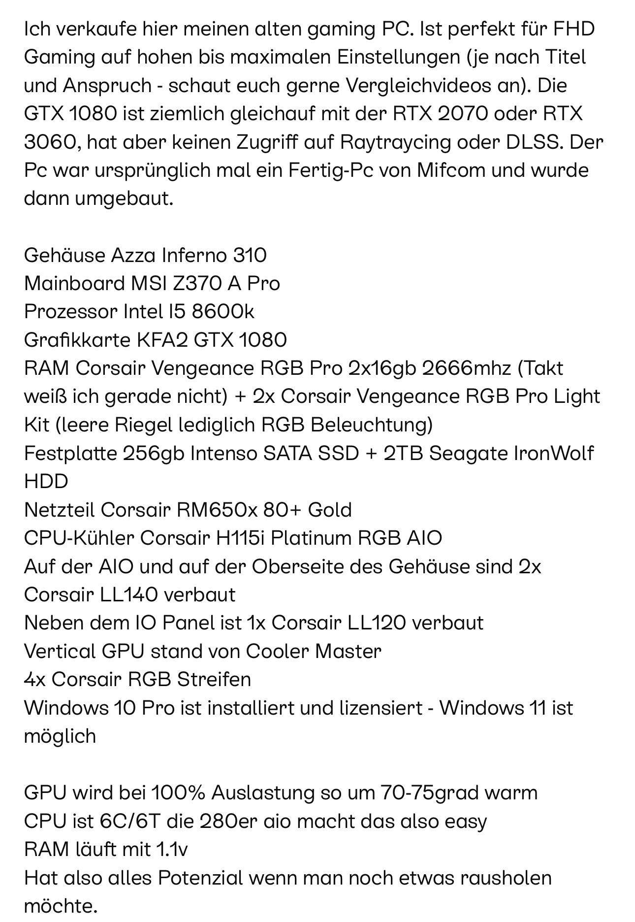 Wie viel ist so ein pc wert? (Intel Core i5)