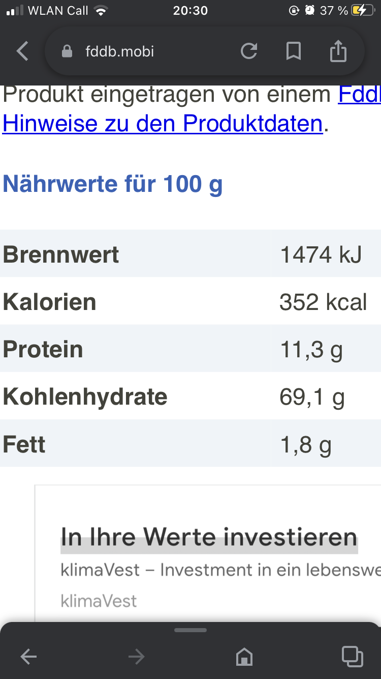 Wie viel Kalorien hat es pro Esslöffel? (Ernährung)
