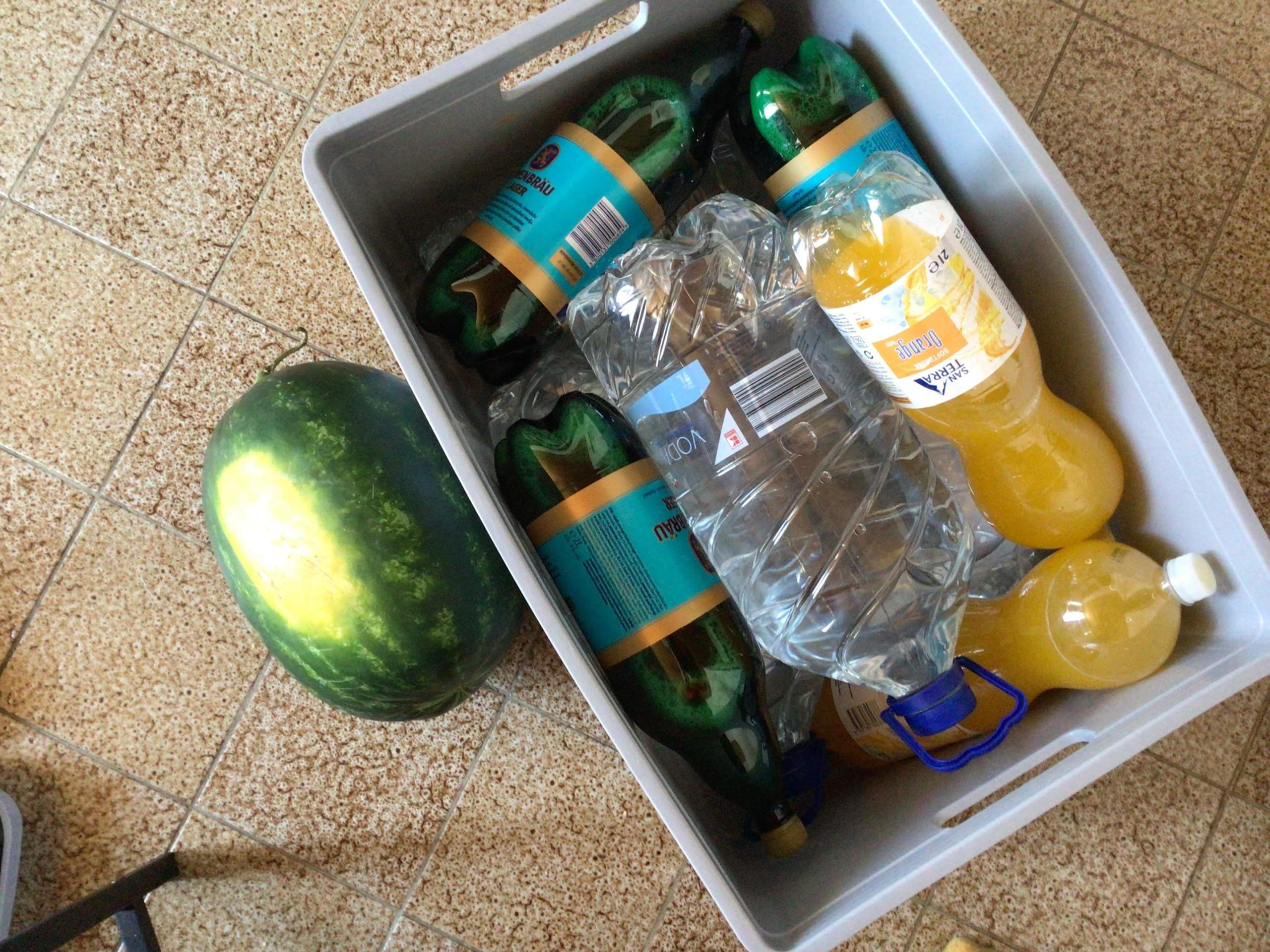 Wie viel wiegt das alles? (Wasser, Getränke, Bier)
