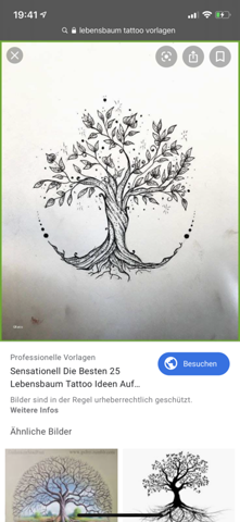 Tattoo Tree Of Life Einheit Von Tiefer Bedeutung Und