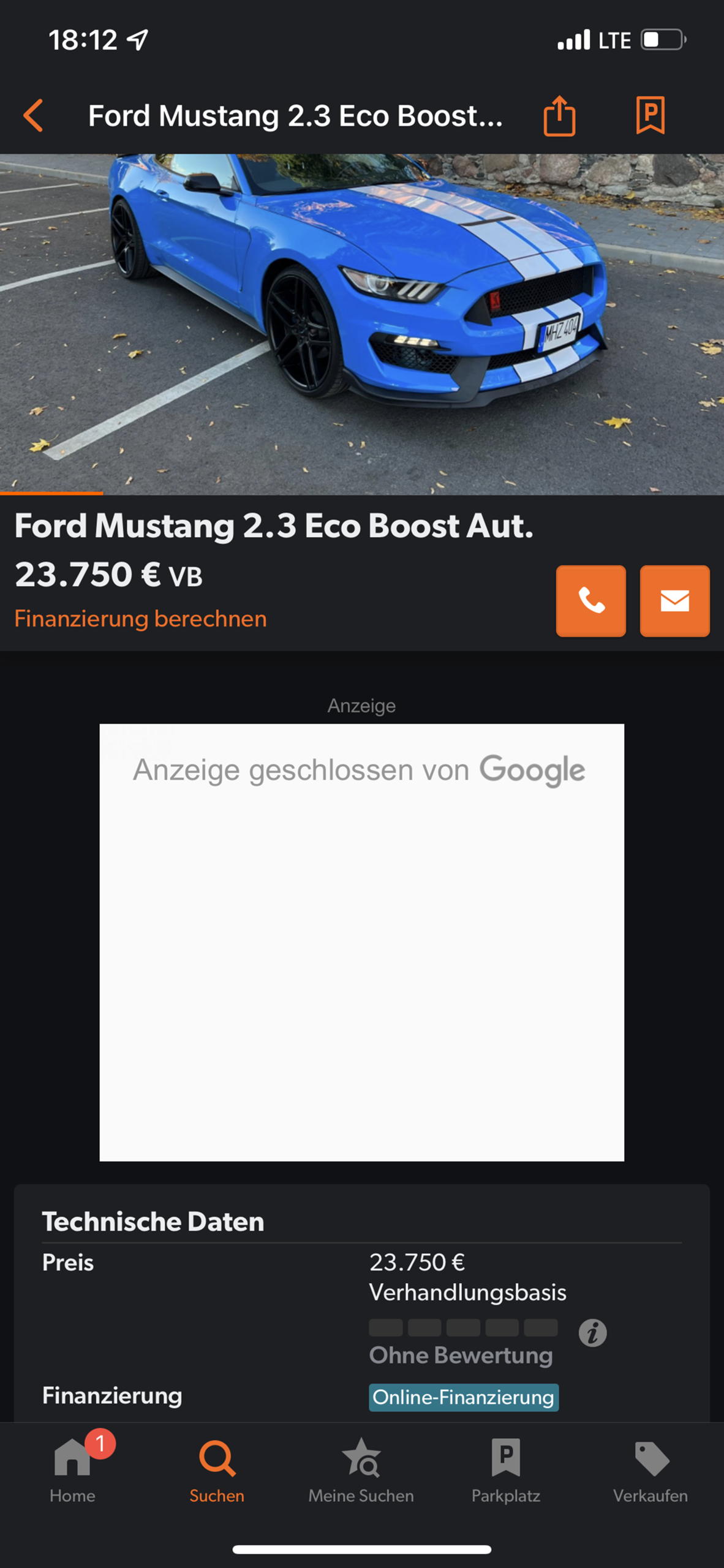 Ford Mustang Versicherung Kostennull