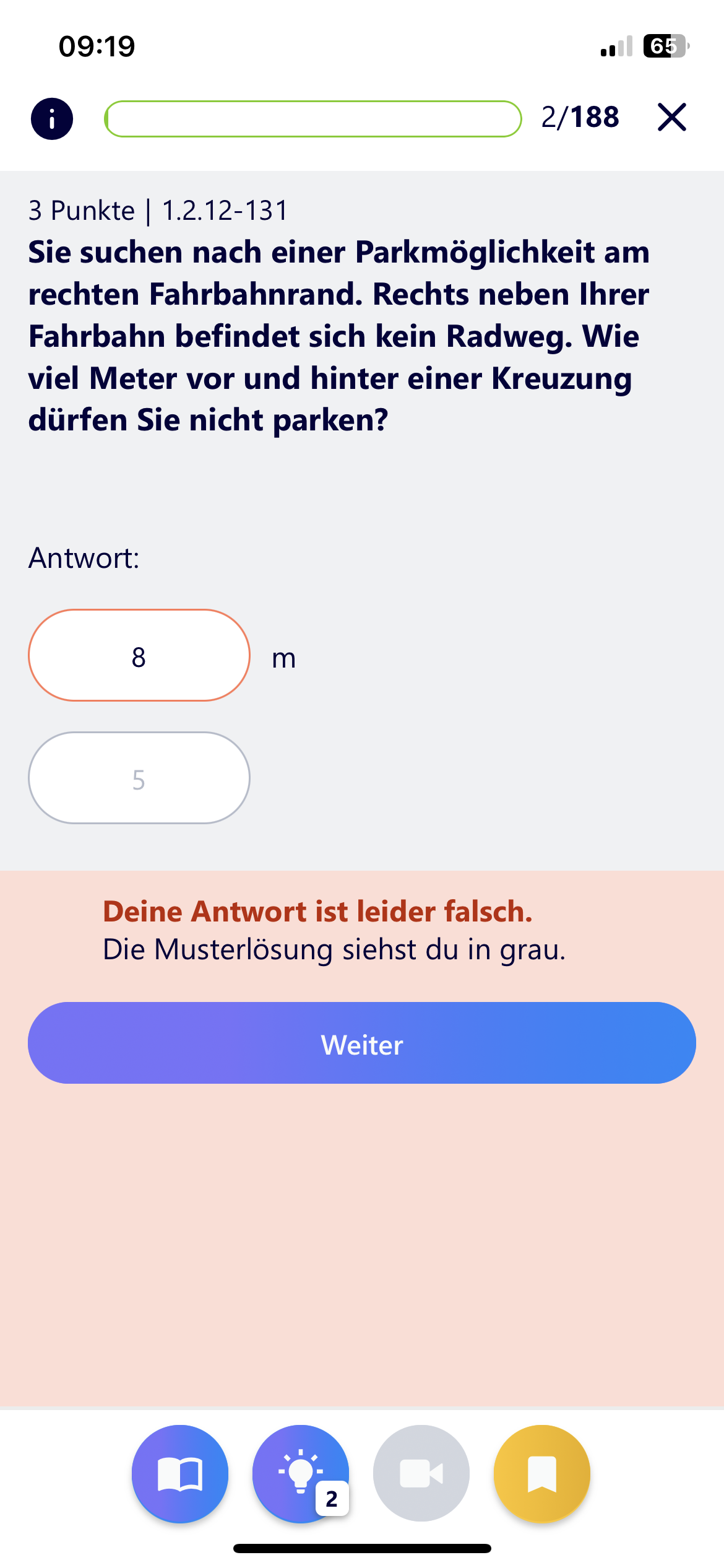 Wie viele Meter vor Kreuzung? (Führerschein, Fahrschule, Verkehr)