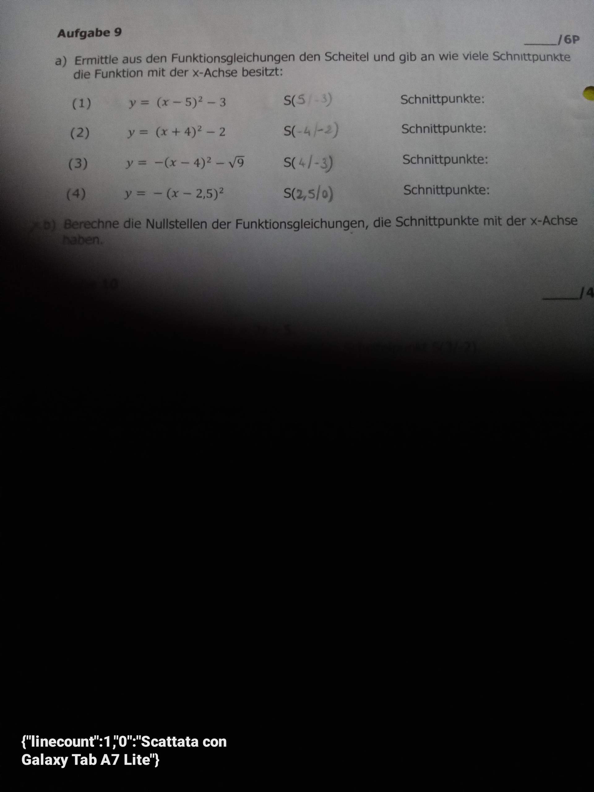 Schnittpunkte Mit Der X Achse Berechnen