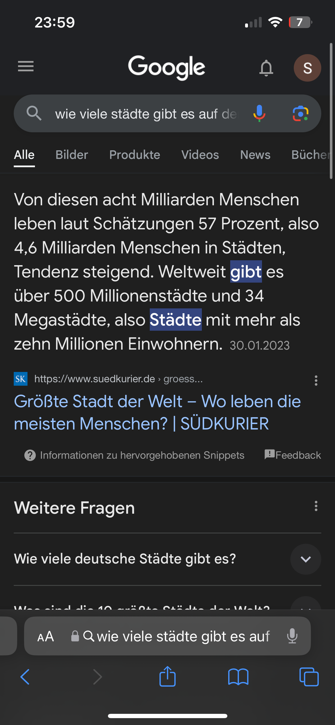wie viele Städte hat Die Erde? (Menschen, Geografie)