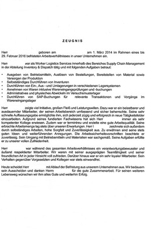 Wie Werte Ihr Dieses Arbeitszeugnis Aus Arbeit Zeugnis Arbeitgeber