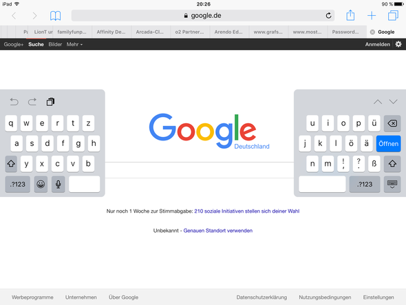 Tastatur  - (iPad, iOS)