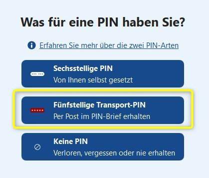 Wie, wo in der Ausweisapp2 kann ich meine 5-stellige Transport PIN eingeben, um meine Online Ausweisfunktion aktivieren zu können?
