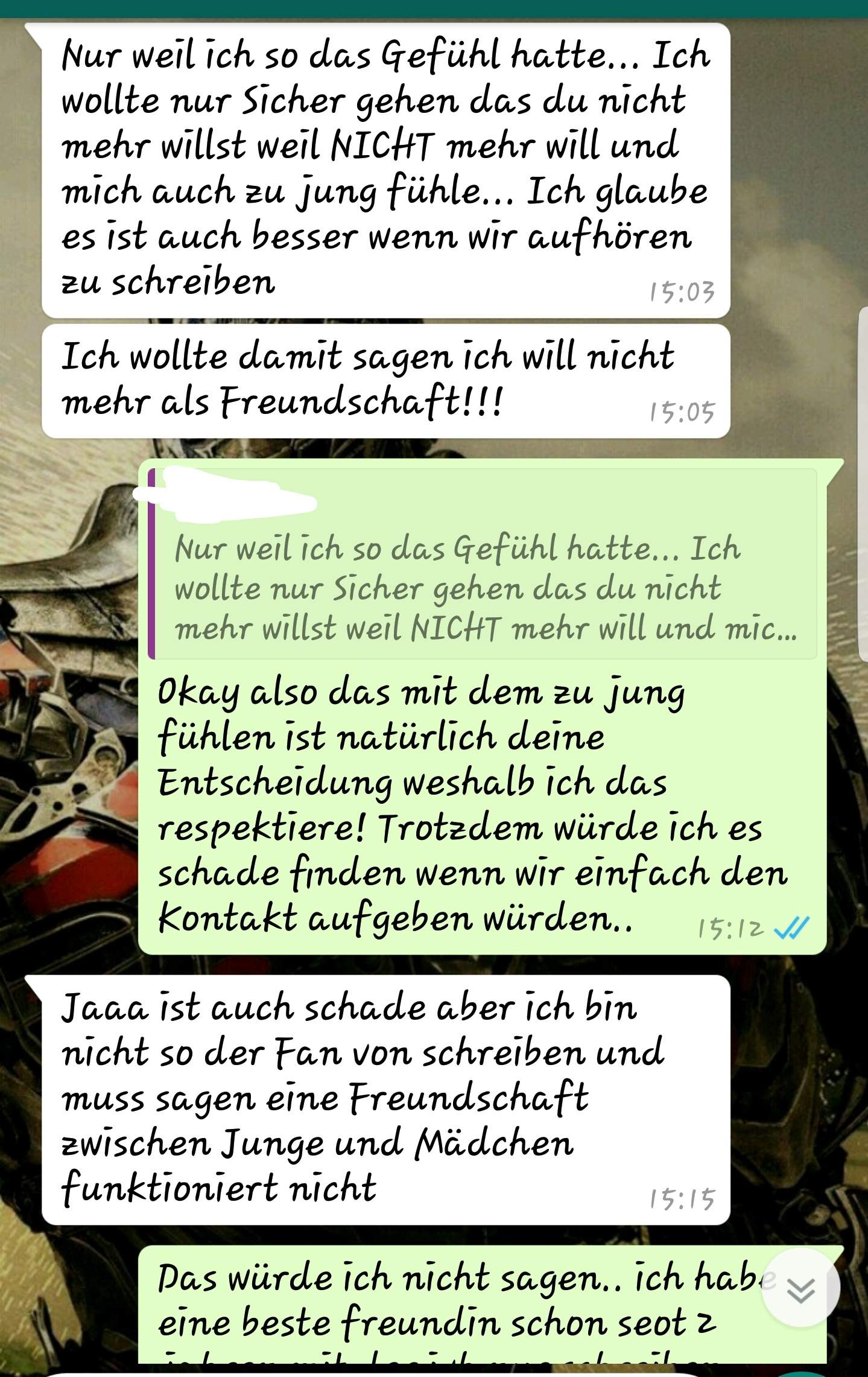 Wie würdet ihr jemandem sagen das ihr nichts von ihm/ihr wollt? (Liebe ...