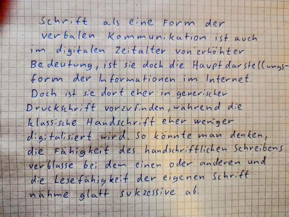 Wie würdet ihr nun diese Handschrift in Schulnoten bewerten? (Schule ...