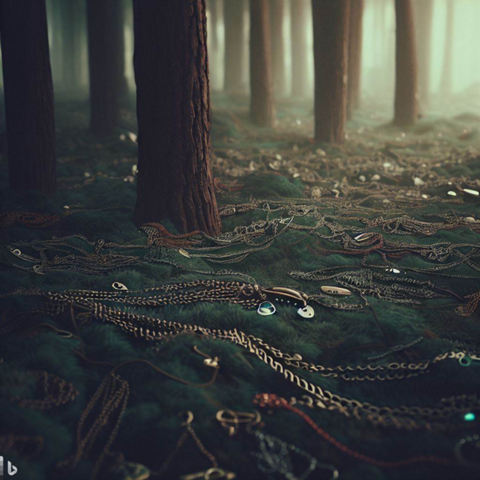 Wie würdet ihr reagieren wenn ihr in der Wald sehr viele Halsketten entdecken würdet?