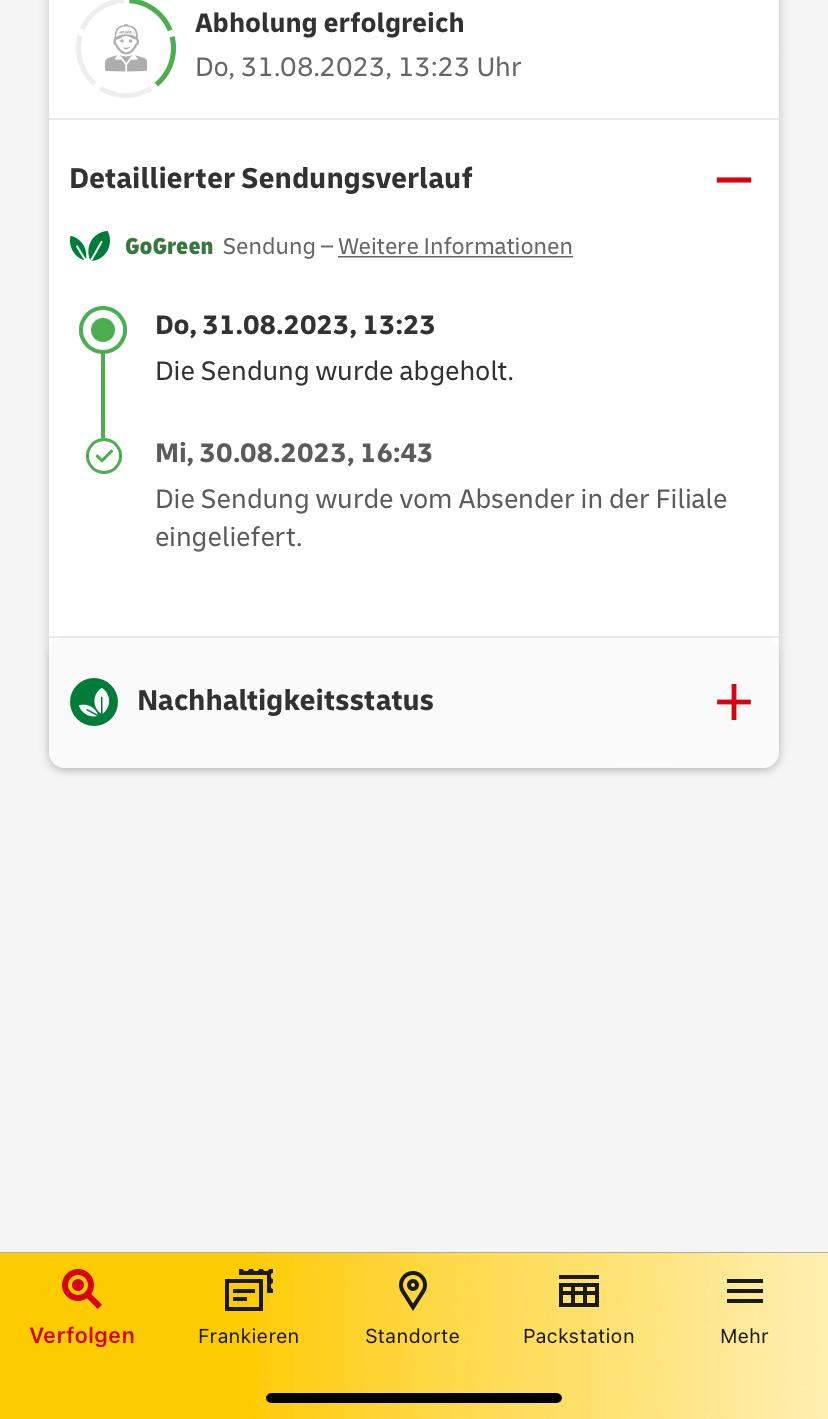 Wieso ändert sich der sendungsverlauf nicht? (Post, Versand, Bestellung)