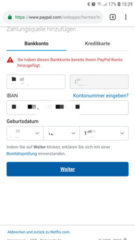Paypal Bankkonto Nicht AuswГ¤hlbar